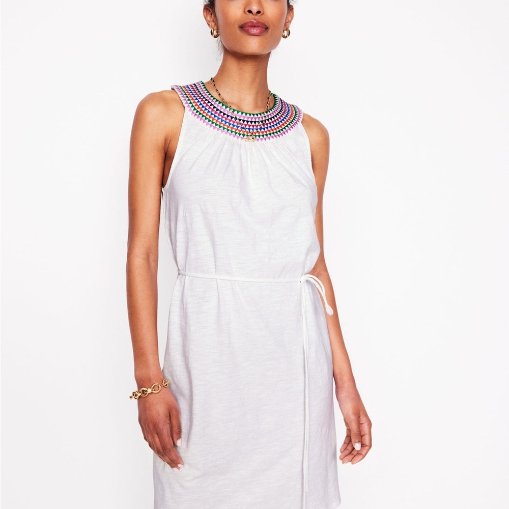 Boden Eleni Embroidered short dress